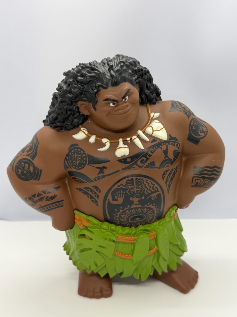 Disney Moana Maui Vinyl Figure with Green Leaf Skirt